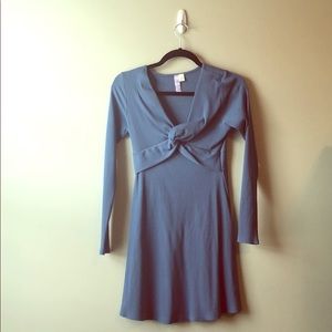 Blue long sleeve dress
